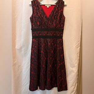 Size 10 red sequined cocktail dress